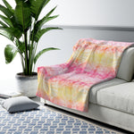 Pink Tie Dye Sherpa Fleece Blanket